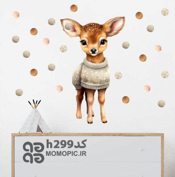 استیکر دیواری آهو کد h299