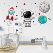 استیکر دیواری پکیج فضانورد کد h472