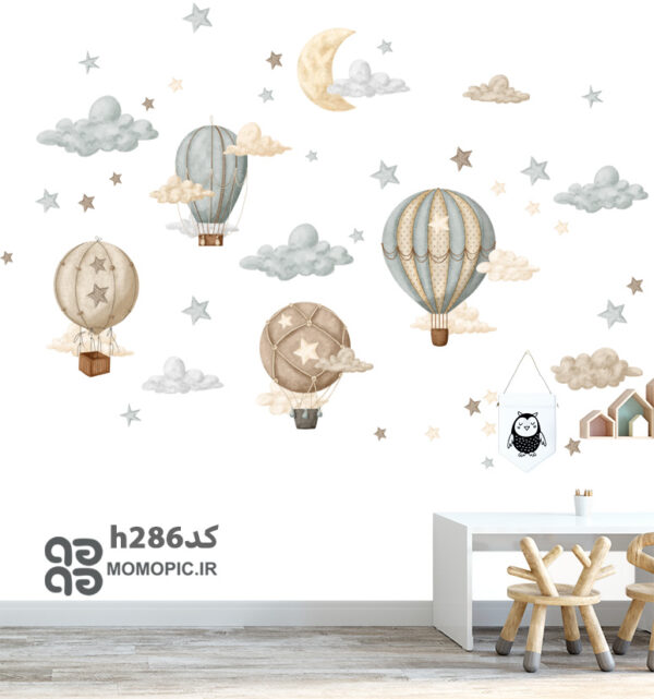 استیکر دیواری بالن ها کد h286