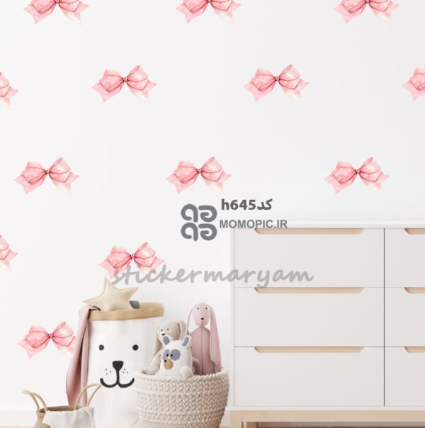 استیکر دیواری پترن پاپیون کد h645
