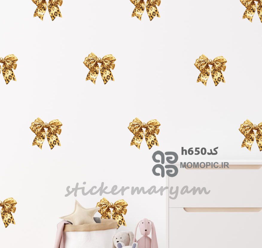 استیکر دیواری پترن پاپیون کد h650