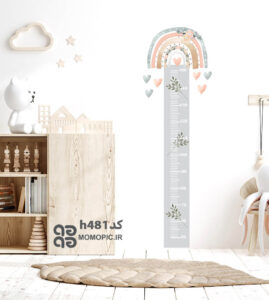 استیکر دیواری چارت قد رنگین کمان کد h481
