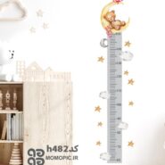 استیکر دیواری چارت قد خرس دخترونه کد h482