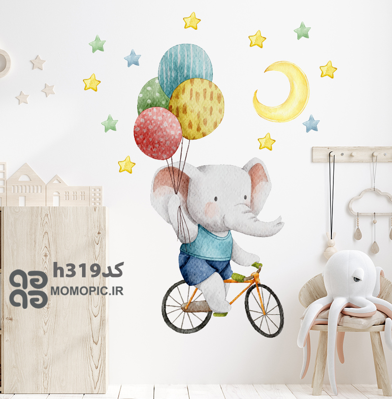 استیکر فیل وبادکنک کد h319