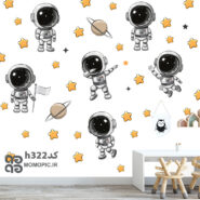 استیکر دیواری فضانورد ها کد h322