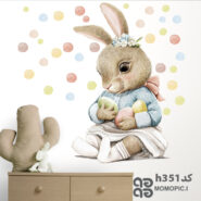 استیکر دیواری خرگوش  کد h351