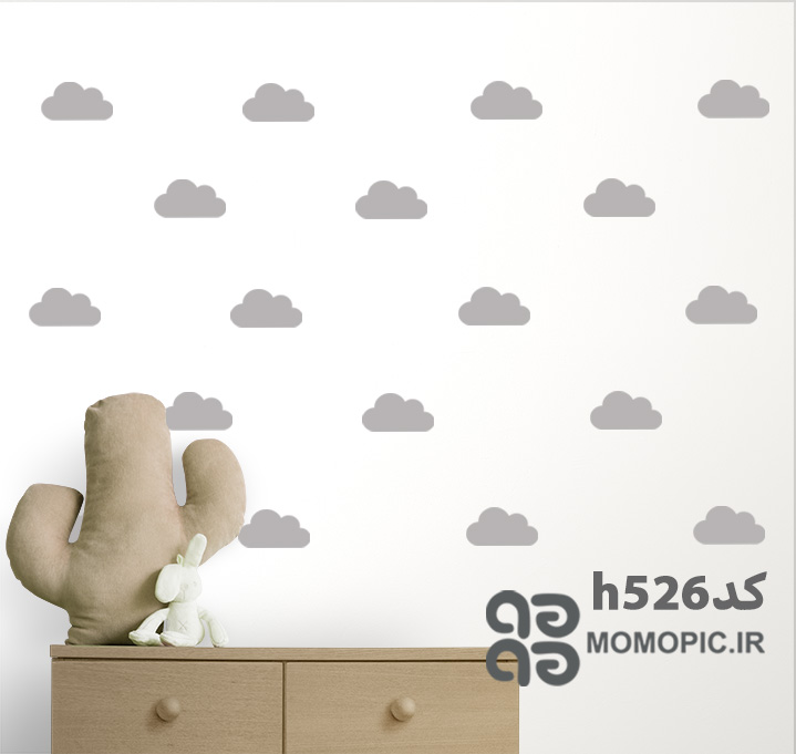 استیکر دیواری پکیج ابر کد h526