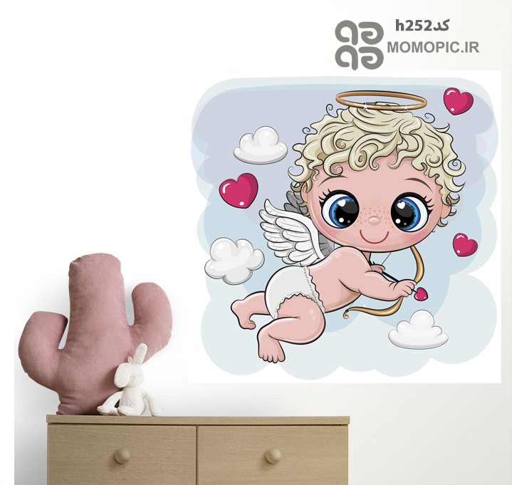 استیکر دیواری فرشته پسر کد h251