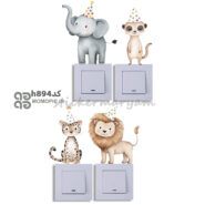 استیکر دیواری پریز برق حیوانات شاد کد h894