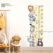استیکر دیواری چارت قدحیوانات شاد کد h893
